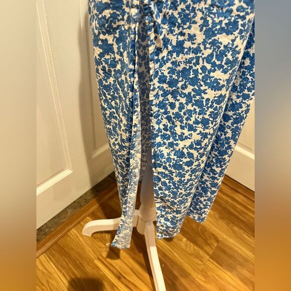 Zara Blue and White Floral Cutout Dress - Picture 10 of 12